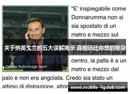 关于纳英戈兰的五大误解揭示 真相远比你想的复杂 关于纳英戈兰的五大误解揭示 真相远比你想的复杂